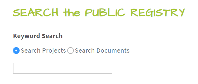 Search the Public Registry